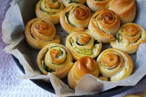Spirale cu feta si spanac