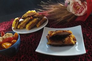Snitel de porc in crusta de malai