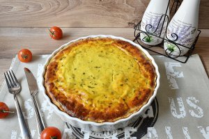 Tarta cu dovlecei si branza de vaci