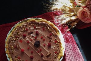 Desert tarta cu ciocolata si banane