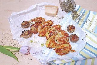 Cartofi si ciuperci in stil italian