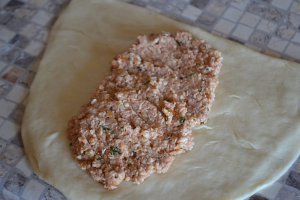 Placinta cu pui si pate de ficat