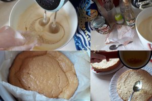Desert tort cu migdale si flori