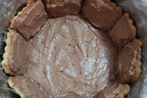 Desert tort Linzer cu ciocolata si nuci (tort cu fursecuri)