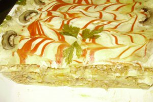Lasagna cu pui si ciuperci