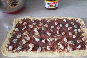 Desert cozonac cu nutella si rahat