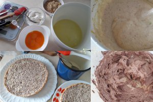 Desert tort cu nuci, crema de unt si cirese