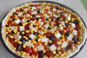 Pizza vegana, cu tofu