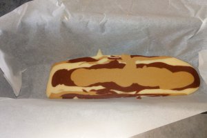 Desert chec cu aroma de cappuccino, cacao si vanilie, in trei culori