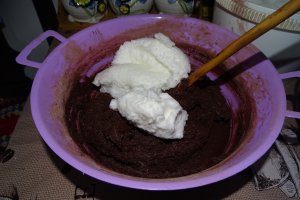 Desert negresa cu crema de vanilie