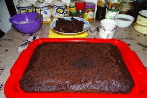 Desert negresa cu crema de vanilie