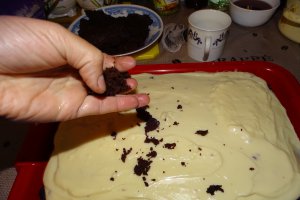 Desert negresa cu crema de vanilie