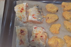 Salau si stiuca la cuptor