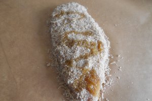 Snitele din file de piept de pui la cuptor, cu cus-cus