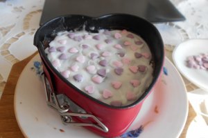 Desert tortulet inimioara, din ciocolata si martipan