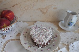 Desert tortulet inimioara, din ciocolata si martipan