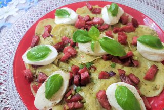 Medaglioni cu sunca, mozzarella si busuioc