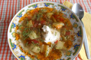 Ciorba de dovlecei, cu fasole verde