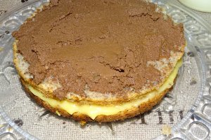 Desert tort cu lemon curd si crema de ciocolata (Vali 61 )