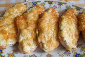 Piept de pui cu branzeturi, la cuptor