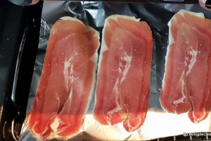 Spanac cu smantana, jambon uscat si branza gouda