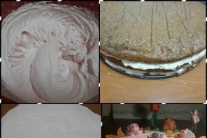 Desert tort cu crema de vanilie si capsuni