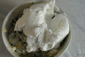 Tarta cu branza, porumb, ton si spanac