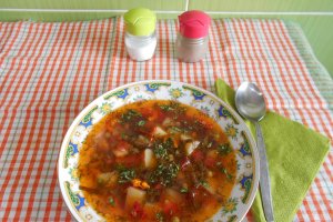 Bors de legume, cu loboda si leustean