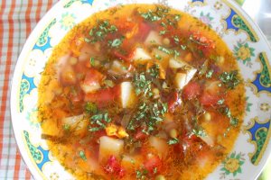 Bors de legume, cu loboda si leustean