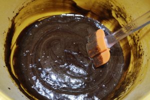 Desert brownie cu mascarpone si piure de dovleac