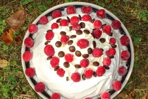 Desert Pavlova, cu rochie de vara intr-o toamna