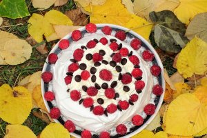 Desert Pavlova, cu rochie de vara intr-o toamna