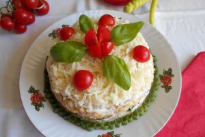 Salata Mimoza, cu sunca si mozzarella