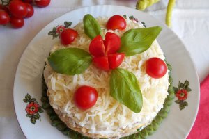 Salata Mimoza, cu sunca si mozzarella