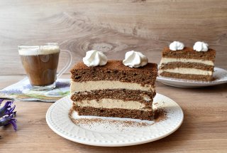 Desert prajitura cu crema de cafea