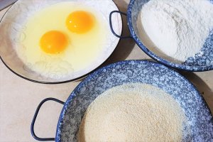 Vinete cu chorizo si parmezan la cuptor