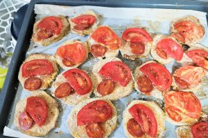 Vinete cu chorizo si parmezan la cuptor