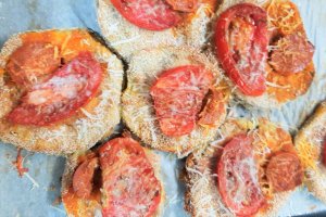 Vinete cu chorizo si parmezan la cuptor