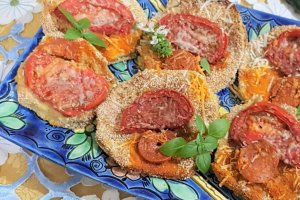 Vinete cu chorizo si parmezan la cuptor