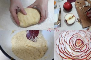Desert tarta trandafir cu mere