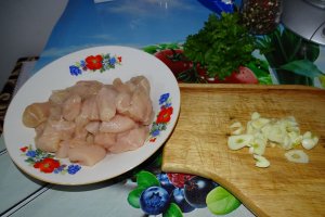 Pui cu smantana si parmezan