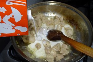 Pui cu smantana si parmezan