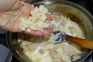 Pui cu smantana si parmezan