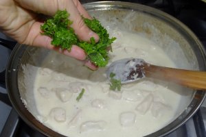 Pui cu smantana si parmezan