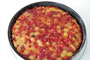 Desert prajitura cu branza si fructe