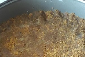 Desert cheesekake fara coacere, cu dulceata de zmeura