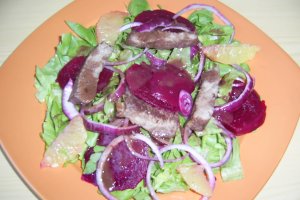 Salata cu portocale si carne de vita