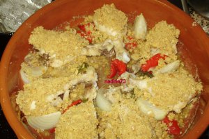 Pulpe de pui gratinate in vasul roman