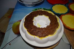 Desert prajitura duo, zmeura si ciocolata alba