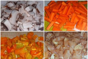 Piept de pui cu legume la wok